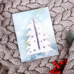 Объемная открытка «Снежная Ёлочка»