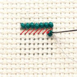 Вышивка бисером. Урок 1. Горизонтальный бисерный шов на ткани